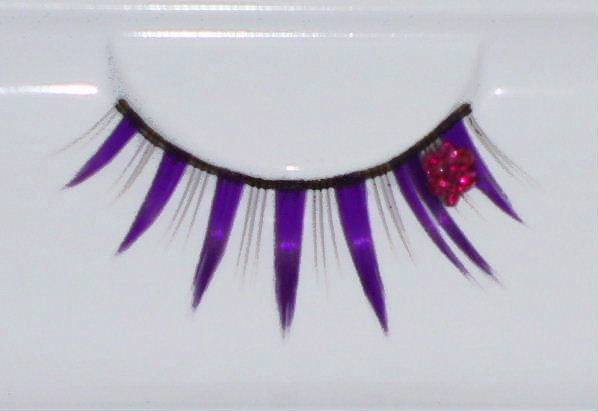  Eyelashes Purple Pink Crystal Daisy