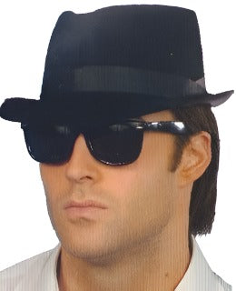 Black Movie Star Costume Sunglasses - Main Image