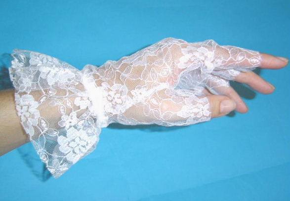 Gloves - Gloves Lace Fingerless White