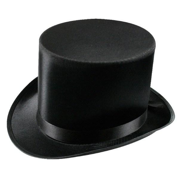 Black Satin Costume Top Hat