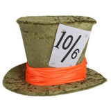 green mini mad hatter hat for costume fancy dress parties