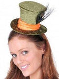 green mini mad hatter hat for costume fancy dress parties