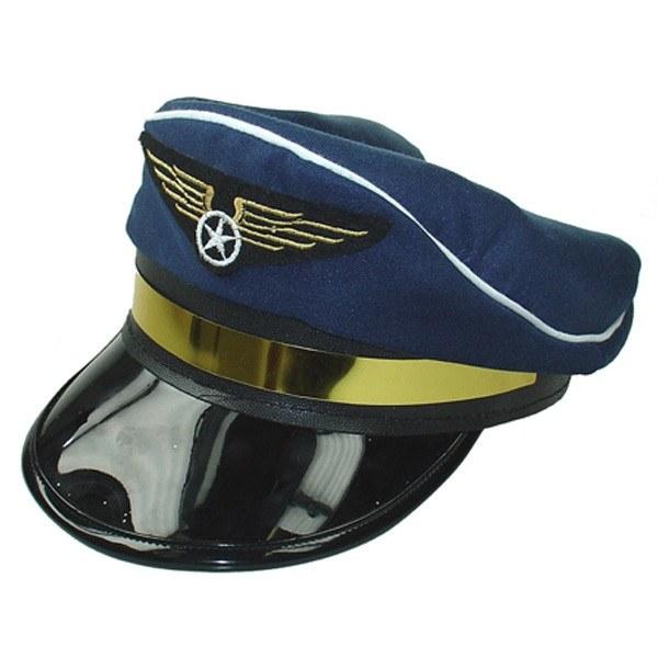 Hats Men - Blue Fancy Dress Pilot Hat For Sale