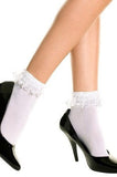 nklets Socks with Lace Trim White