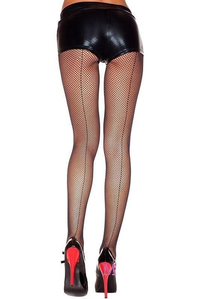 Black Fishnets with Back Seam