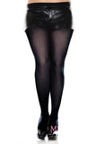 Tights Opaque Coloured Plus Size Fancy Dress Pantyhose Black