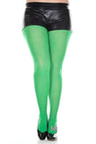 Tights Opaque Coloured Plus Size Fancy Dress Pantyhose Kelly Green