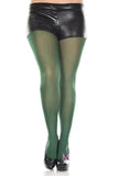 Tights Opaque Coloured Plus Size Fancy Dress Pantyhose Hunter Green