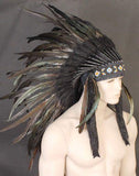 Indian - Indian Headdress Black Cock Feather