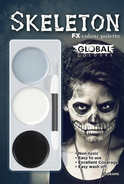 Mackeup/facebaint - Skeleton Halloween Colour Palette Face Paint
