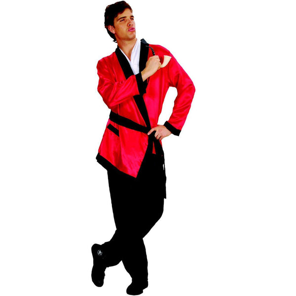 Men's Costumes - Red Smoking Jacket Hugh Hefner