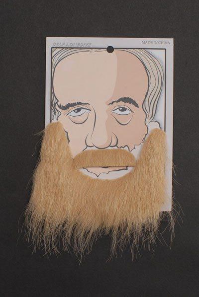 Blonde Moustaches/Beards - Blonde Beard And Moustache Set