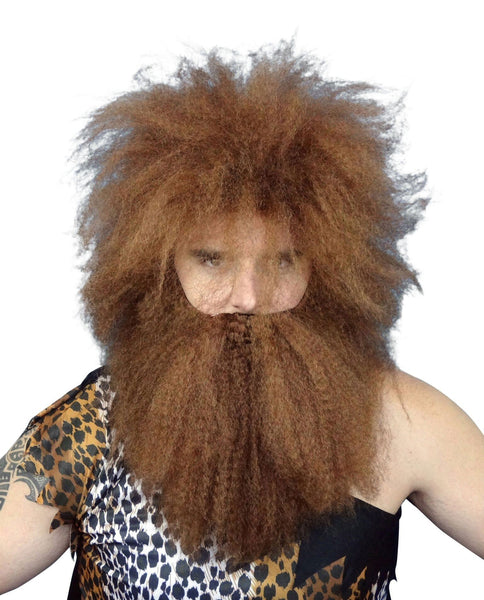 Caveman Wig & Beard Costume Set 