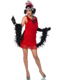 red fringed 1920's flapper dress Women's Hire costume