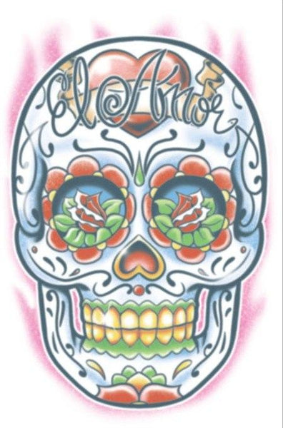 Tattoos - Day Of The Dead - El Amor - Temporary Tattoo