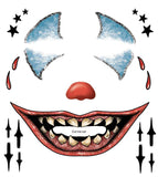 Tattoos - Face - Clown - Temporary Tattoo