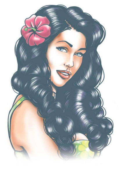 Tattoos - Pin Up - Aloha - Temporary Tattoo