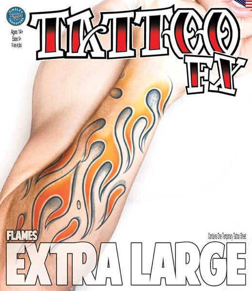 Tattoos - Temporary Arm Flames Tattoo Most Realistic Fake Transfers That Look Real