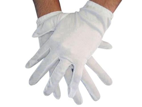 White Short Adult Butler Gloves