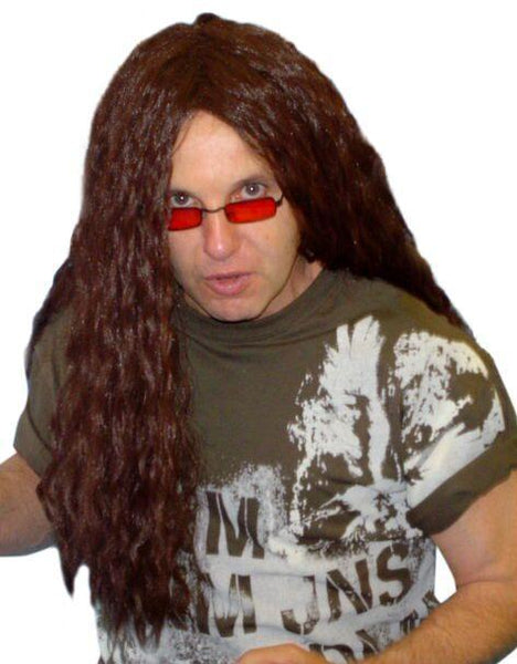 1970's Brown Heavy Metal Rocker Costume Wig