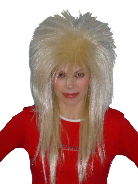 80s Blonde Spiky Glam Rock Layered Wig