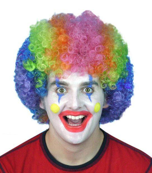 Afro Rainbow Clown Wig