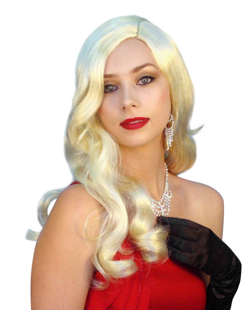 Rita Blonde Long Wavy 1940's Hollywood Movie Star Costume Wig