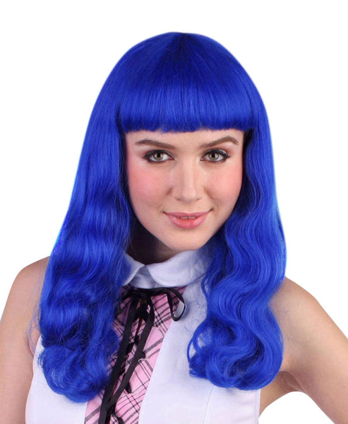 Blue Long Wavy Costume Wig