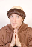 Mens Monk Costume Wig Brown Friar Tuck Medieval Bald Scalp