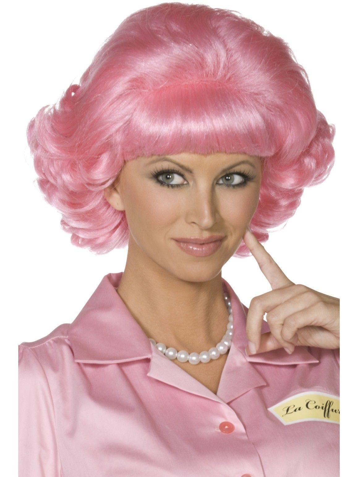 Pink Grease Frenchy Costume Wig - Main Image