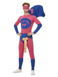 Willyman Superhero Costume blue and pink